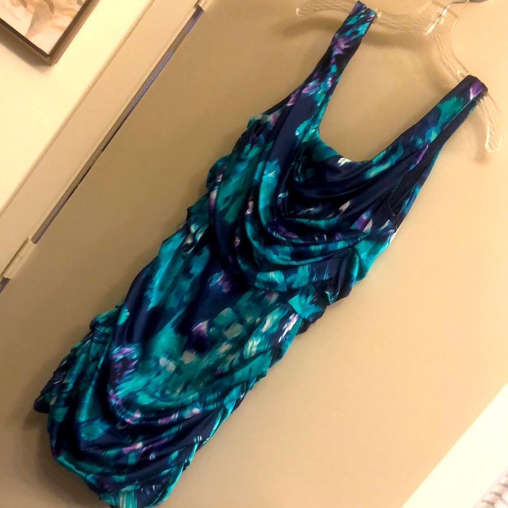 Watercolor Purple/Blue Express Dress